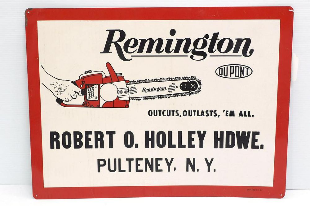 Lot 1019: Remington Chainsaw sign