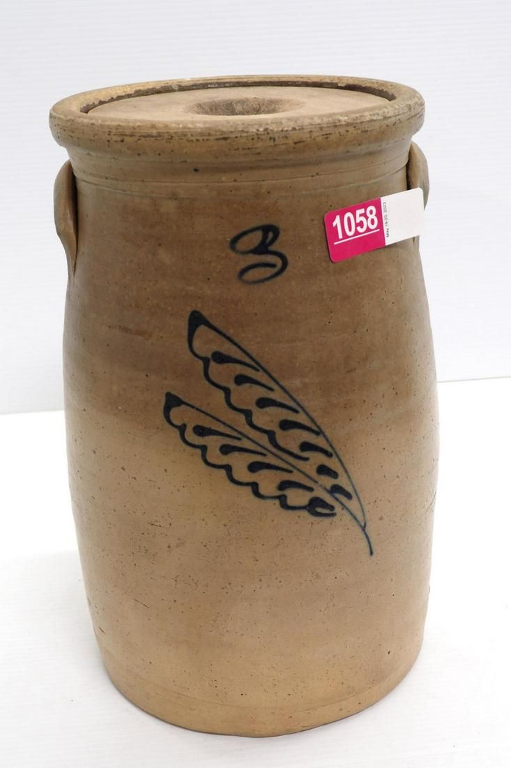 Lot 1058: Butter churn crock