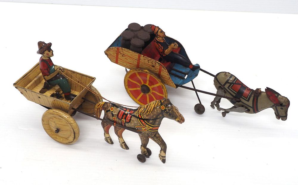 Lot 1063: (2) Tin wind-up toys