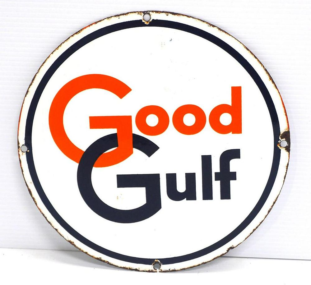 Lot 1099: Good Gulf pump plate