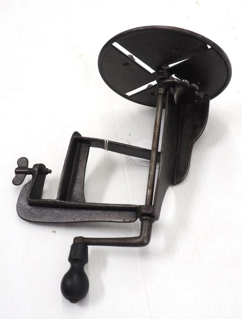 Lot 1116: Hand-crank food slicer