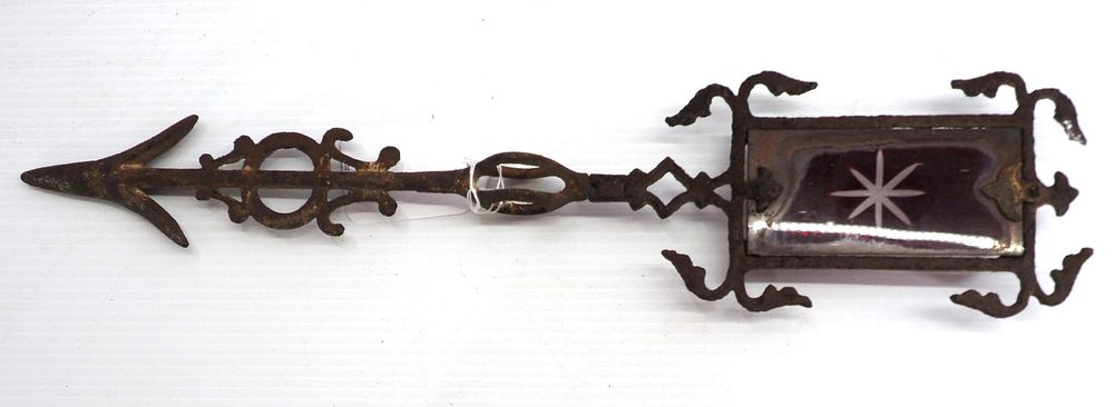 Lot 1120: Ruby red etched glass weathervane arrow
