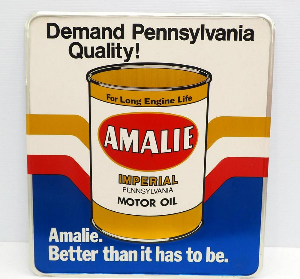 Lot 1121: Amalie Imperial Motor Oil sign
