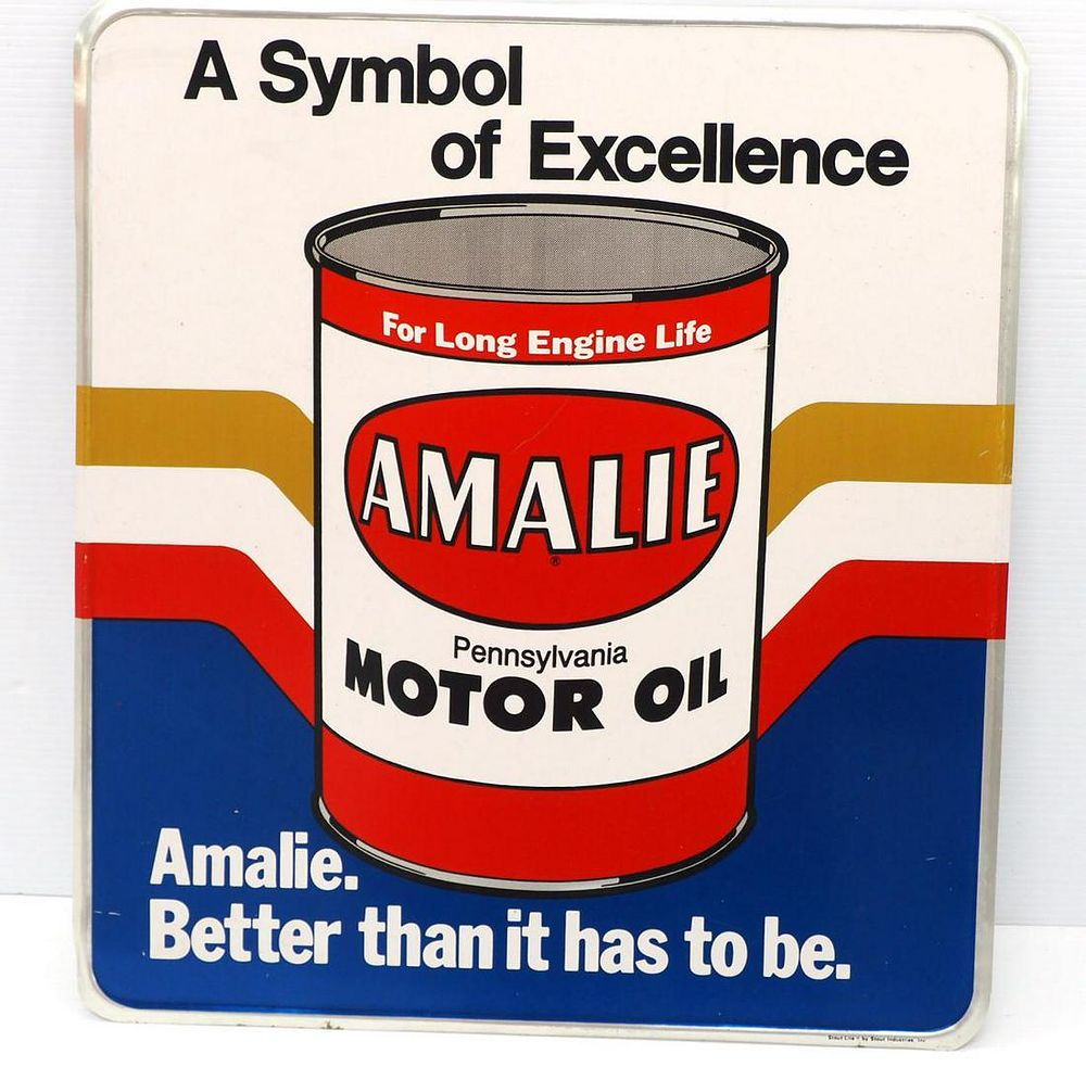 Lot 1124: Amalie Motor Oil sign