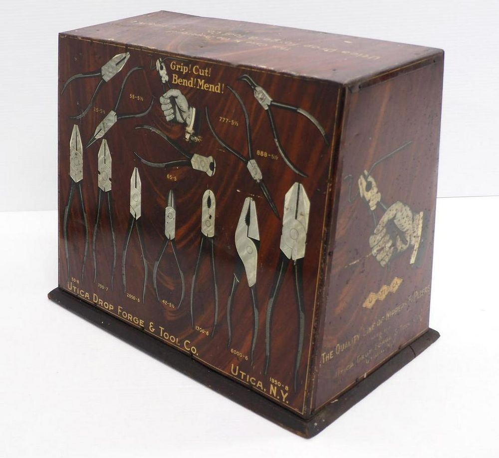 Lot 1131: Utica Drop Forge & Tool Co. tool display cabinet