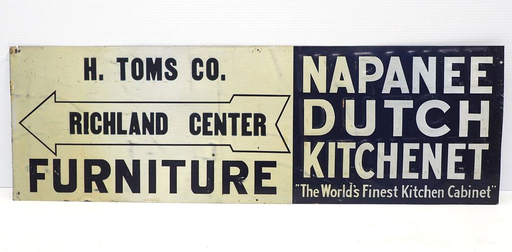 Lot 1147: Nappanee Dutch Kitchenet sign