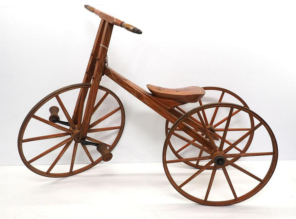 Lot 1163: Primitive child's pedal tricycle