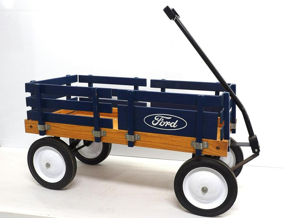 Lot 1172: Child's pull-type Ford wooden wagon
