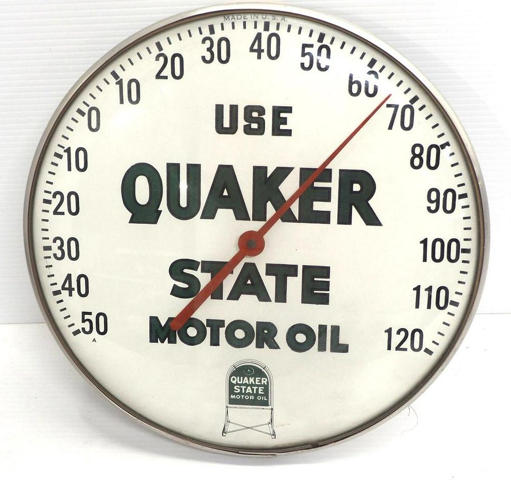 Lot 1181: Quaker State Motor Oil thermometer