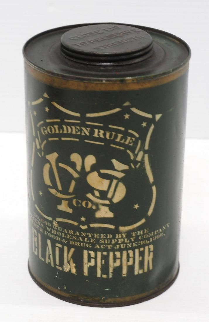 Lot 1193: Golden Rule Black Pepper tin