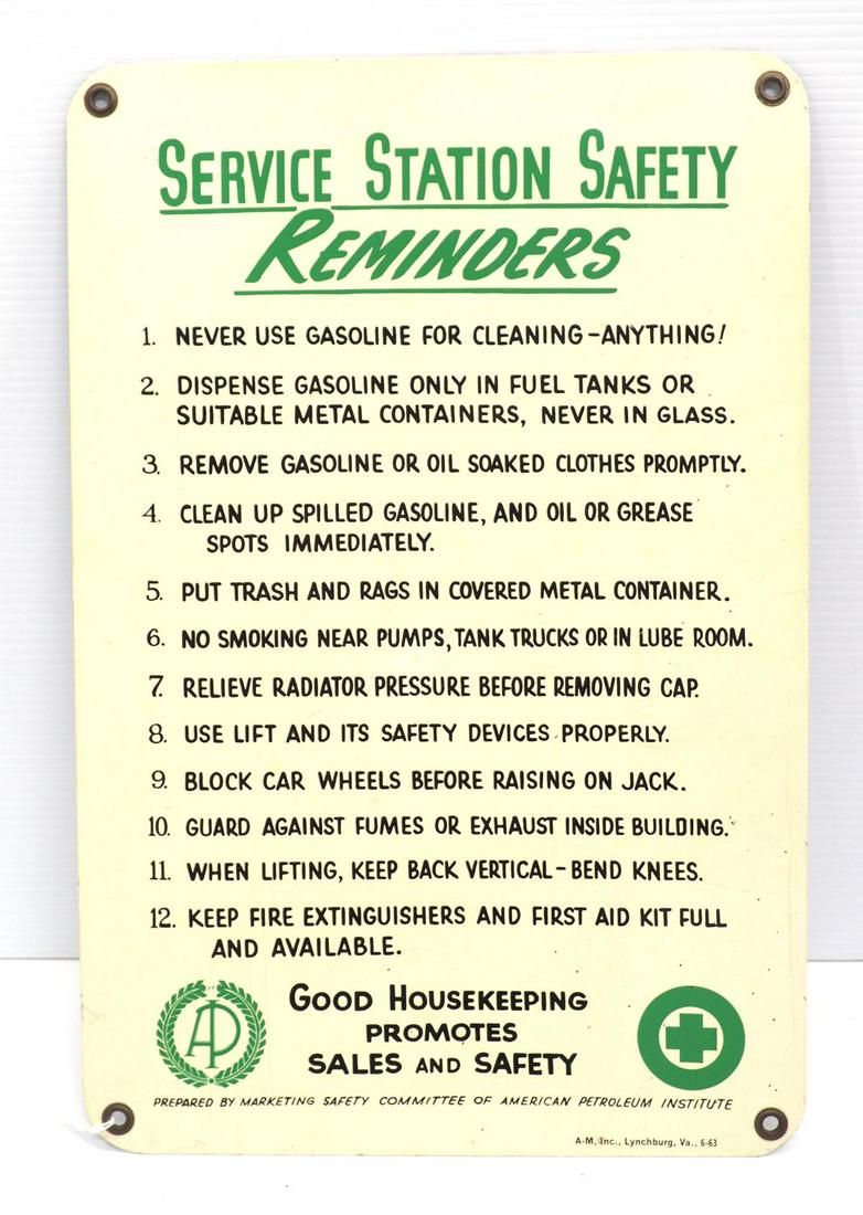 Lot 1211: Good Housekeeping Safety sign