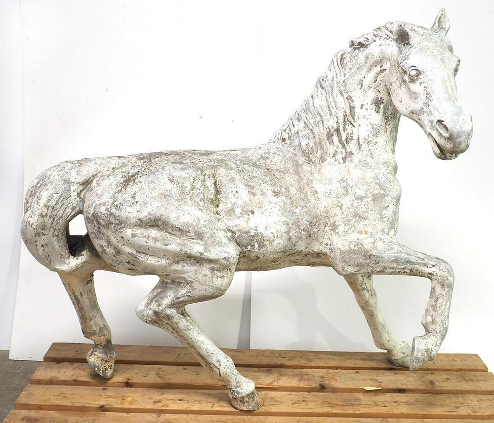 Lot 1216: Cast aluminum horse statue