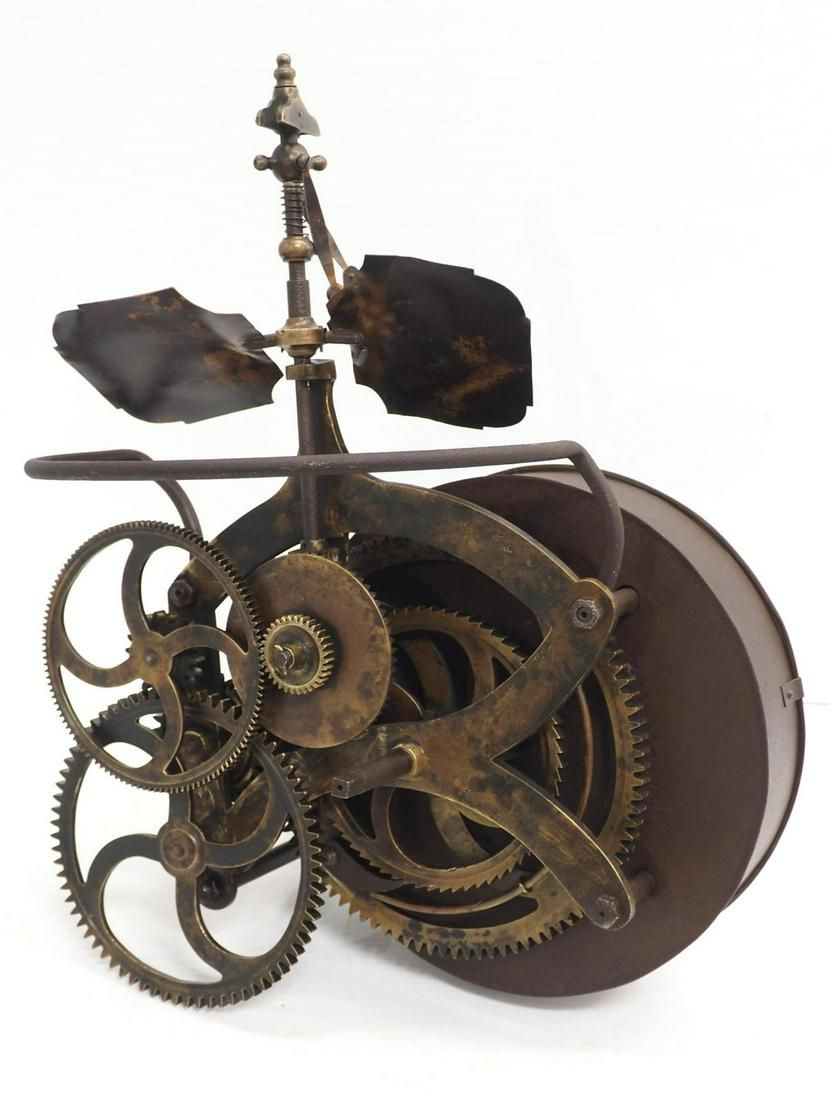 Lot 1247: Brass clock tower movements
