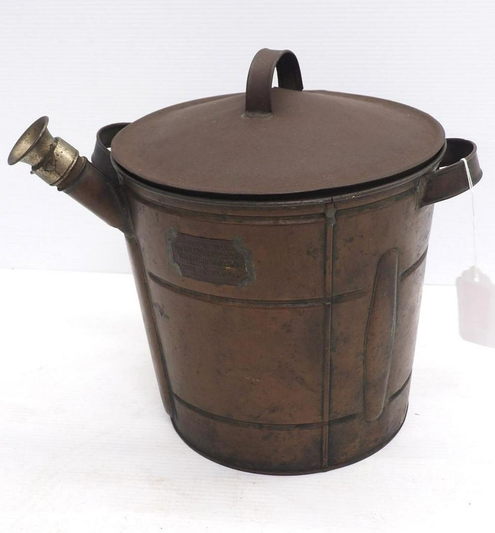 Lot 1249: Copper Toledo steamer with tag