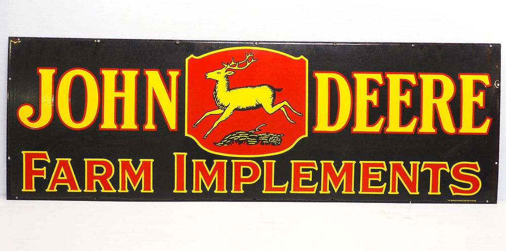 Lot 1252: John Deere Farm Implements sign