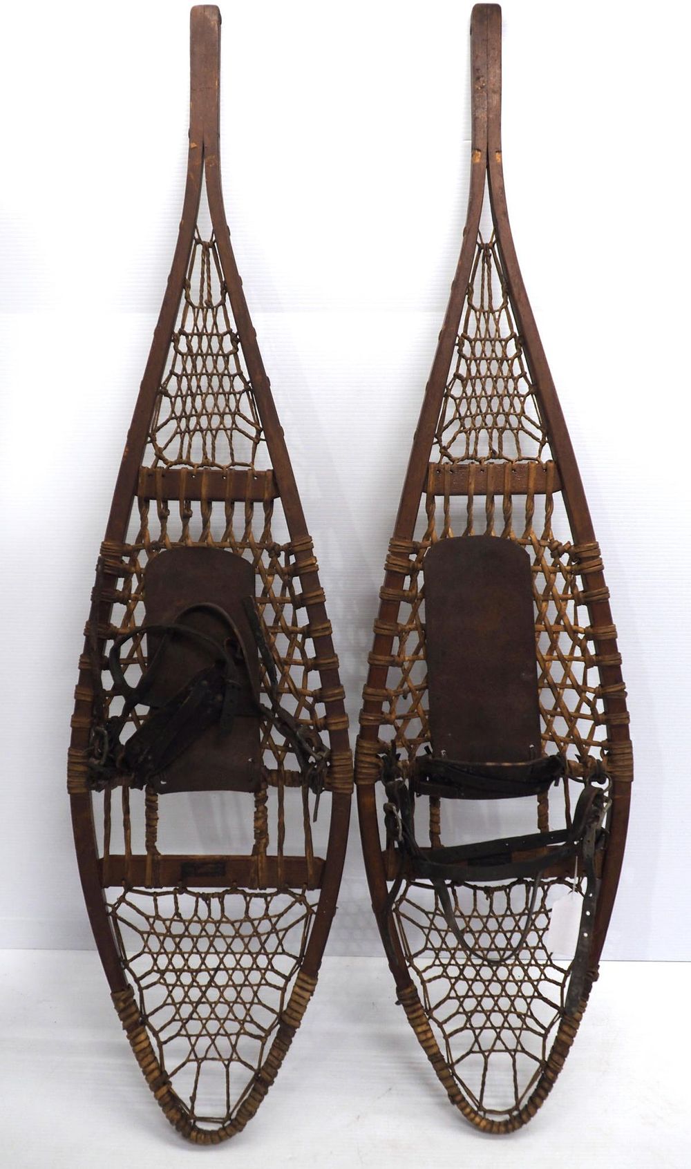 Lot 1269: Pair of Sno Craft wooden snow shoes