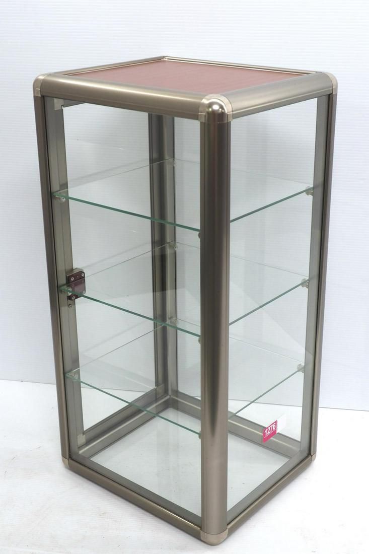 Lot 1276: Nickel & glass showcase