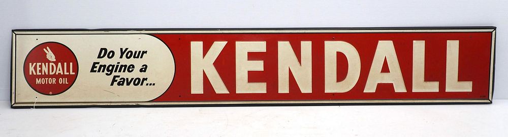 Lot 1294: Kendall Motor Oil sign