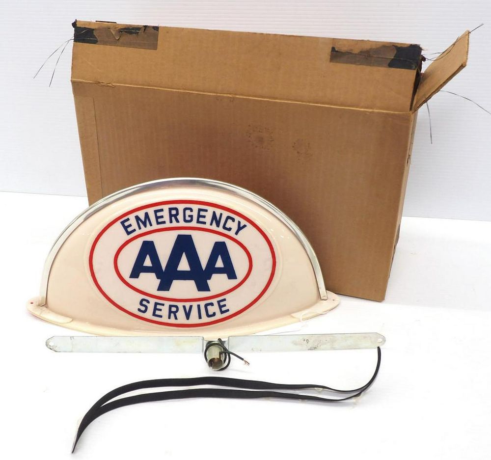 Lot 1310: NOS 16"L plastic AAA Emergency Service globe