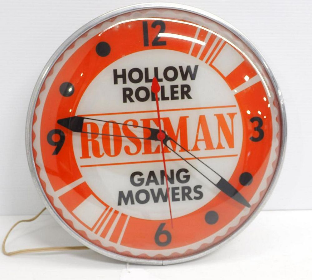 Lot 1317: Roseman Gang Mowers clock