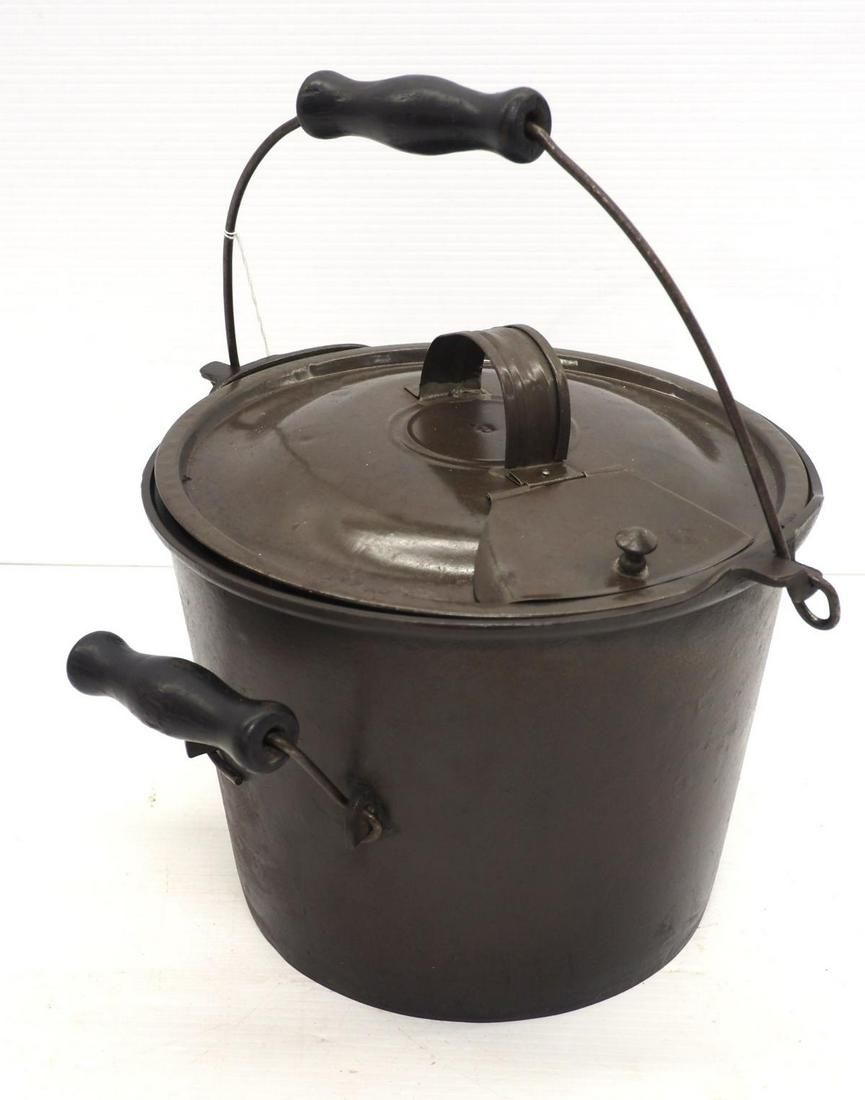 Lot 1366: Cast iron safety canner