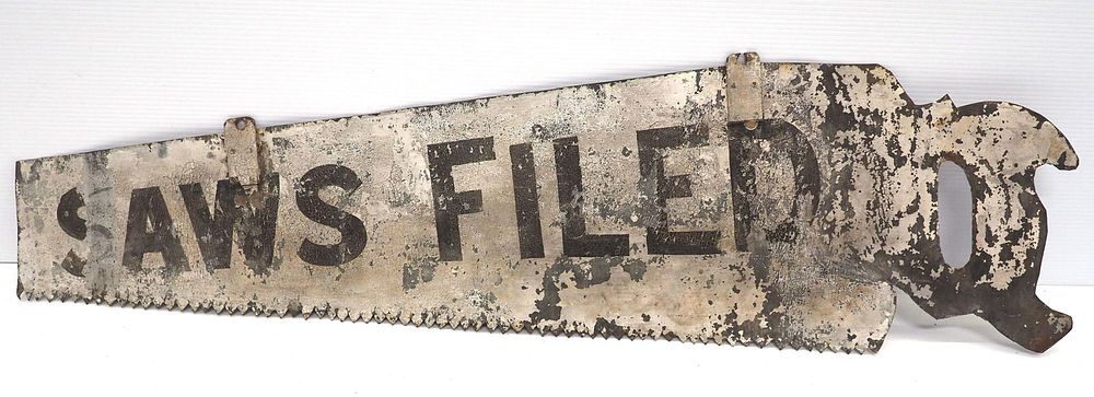 Lot 1374: Hand Saw trade sign