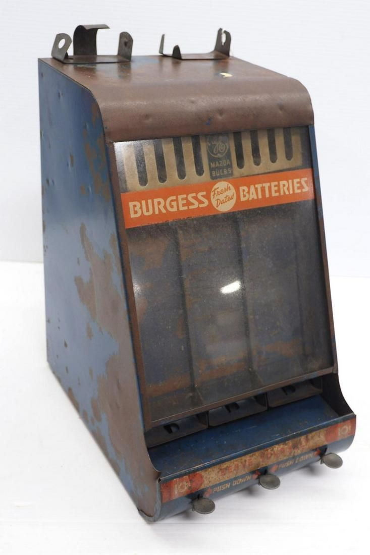 Lot 1382: Burgess Battery vending machine