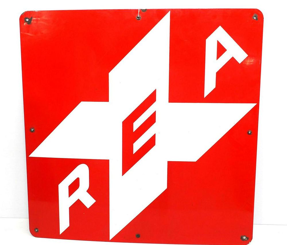 Lot 1383: Railway X REA sign