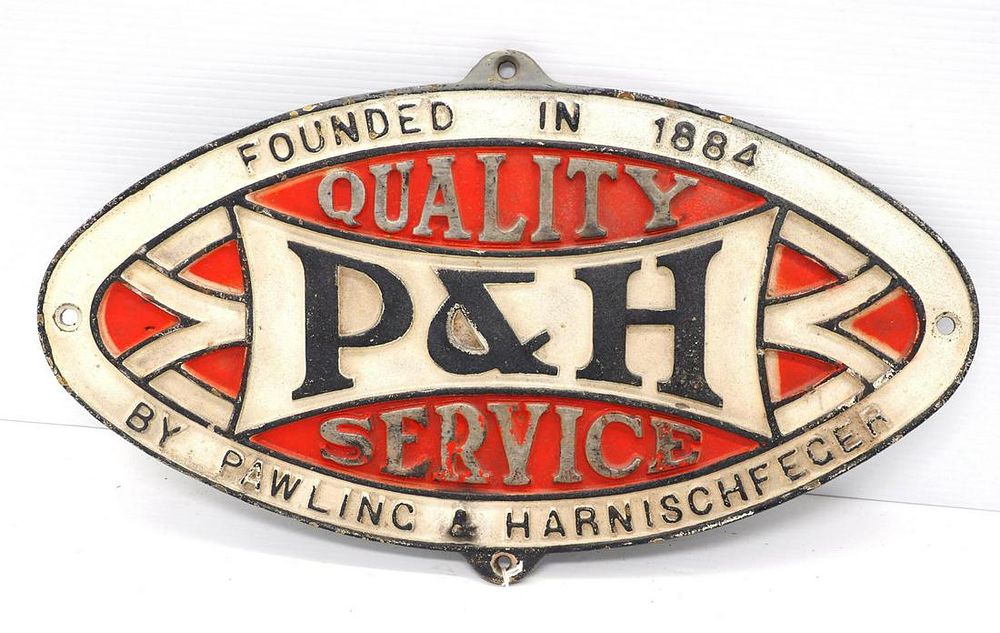 Lot 1390: Cast iron P&H Sign