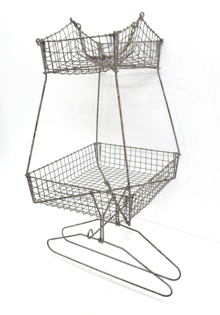 Lot 1399: Wire hanging miner's clothes basket