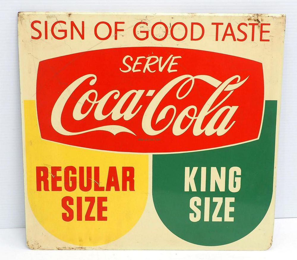 Lot 1422: Coca Cola King Size rack sign
