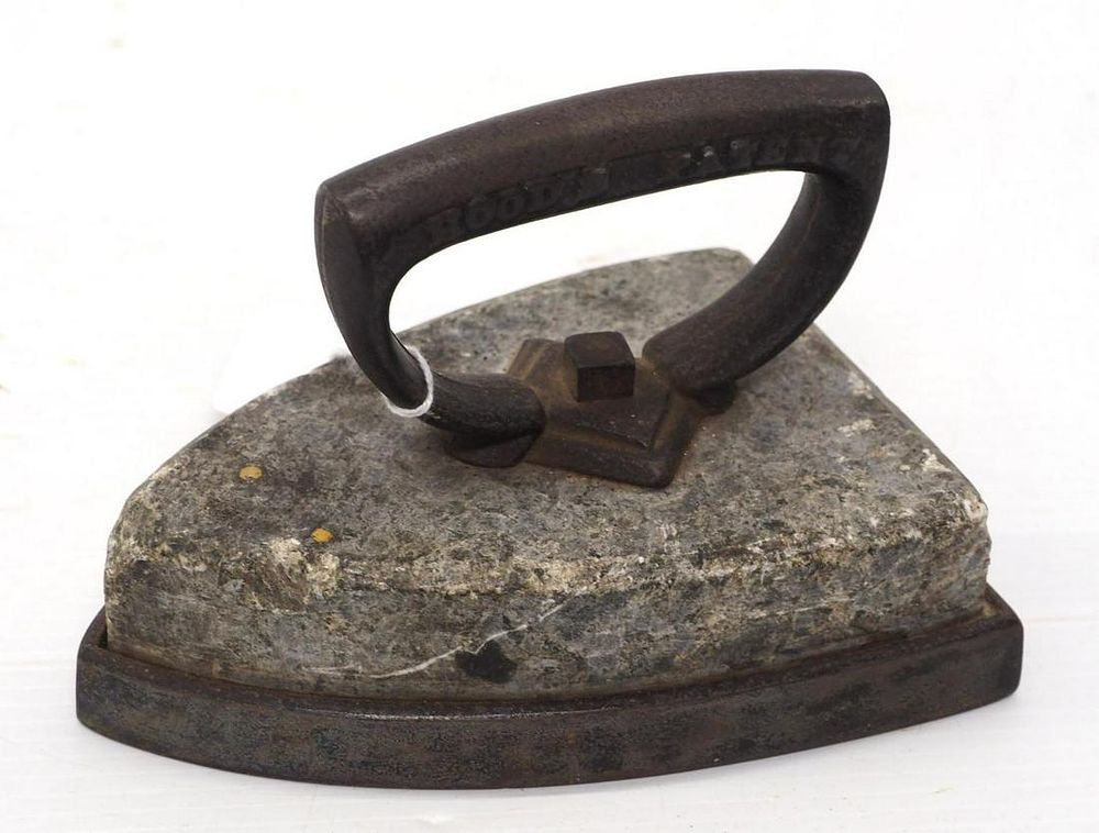 Lot 1447: Cast iron and soapstone iron