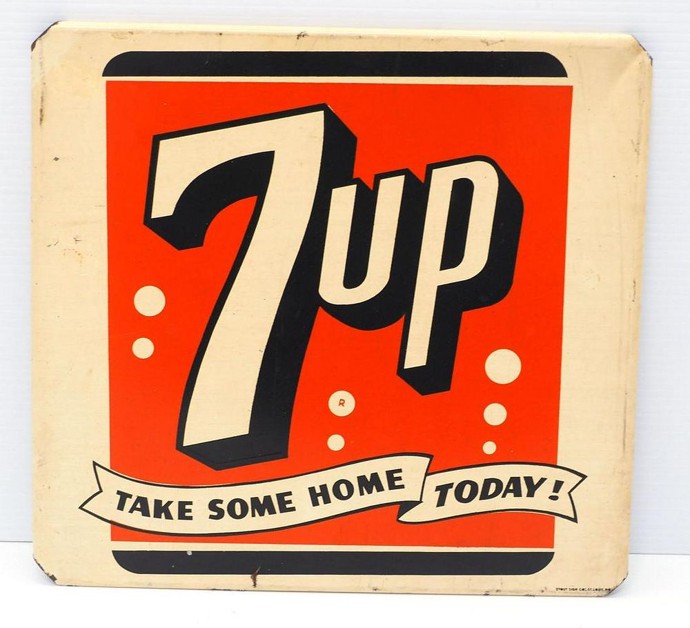 Lot 1462: 7-Up rack sign