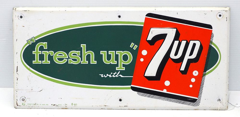 Lot 1464: 7-Up "Fresh Up" sign