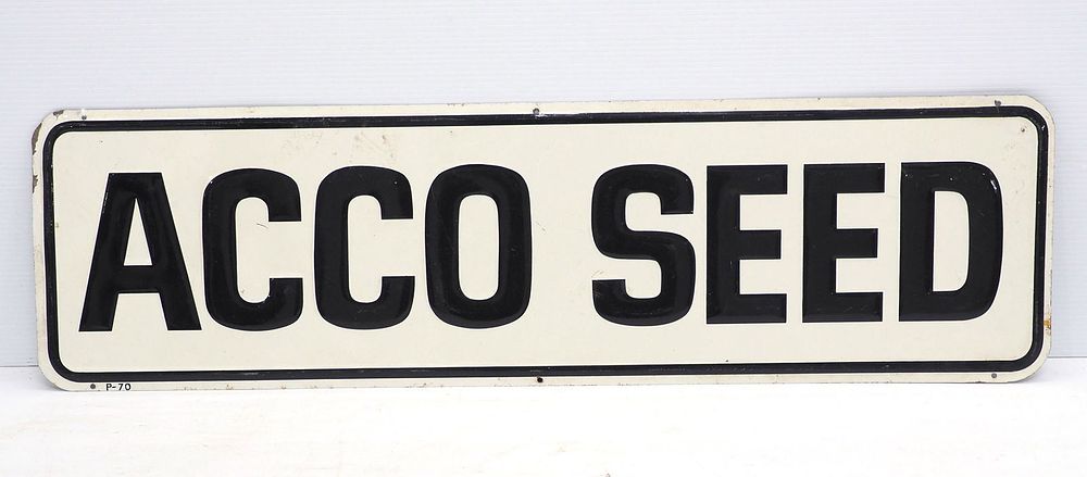 Lot 11: Acco Seed Sign