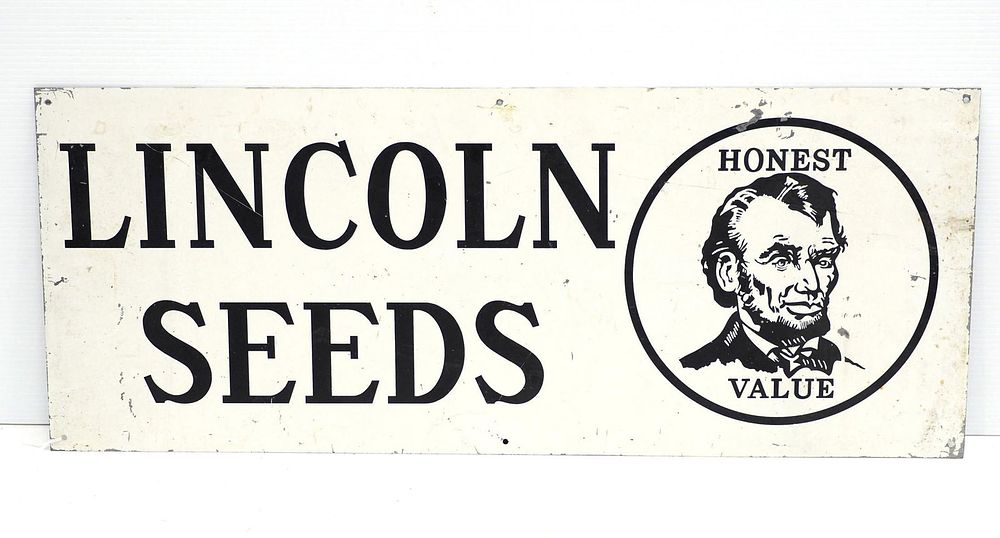 Lot 21: Lincoln Seeds Sign