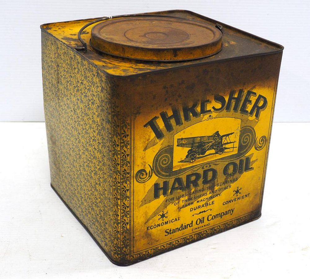 Lot 46: Standard Oil Thresher Hard Oil container