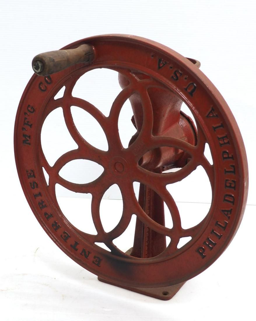 Lot 53: Enterprise No.60 hand-crank grist mill