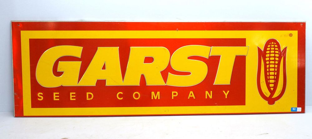 Lot 63: Garst Seed Company sign