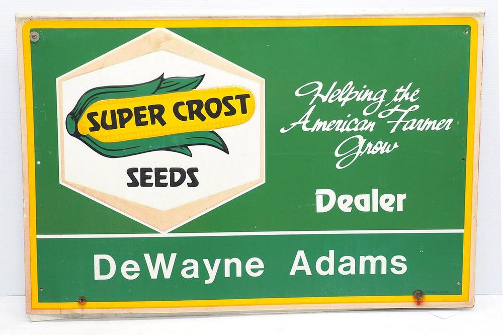 Lot 64: Super Crost Seeds Dealer sign