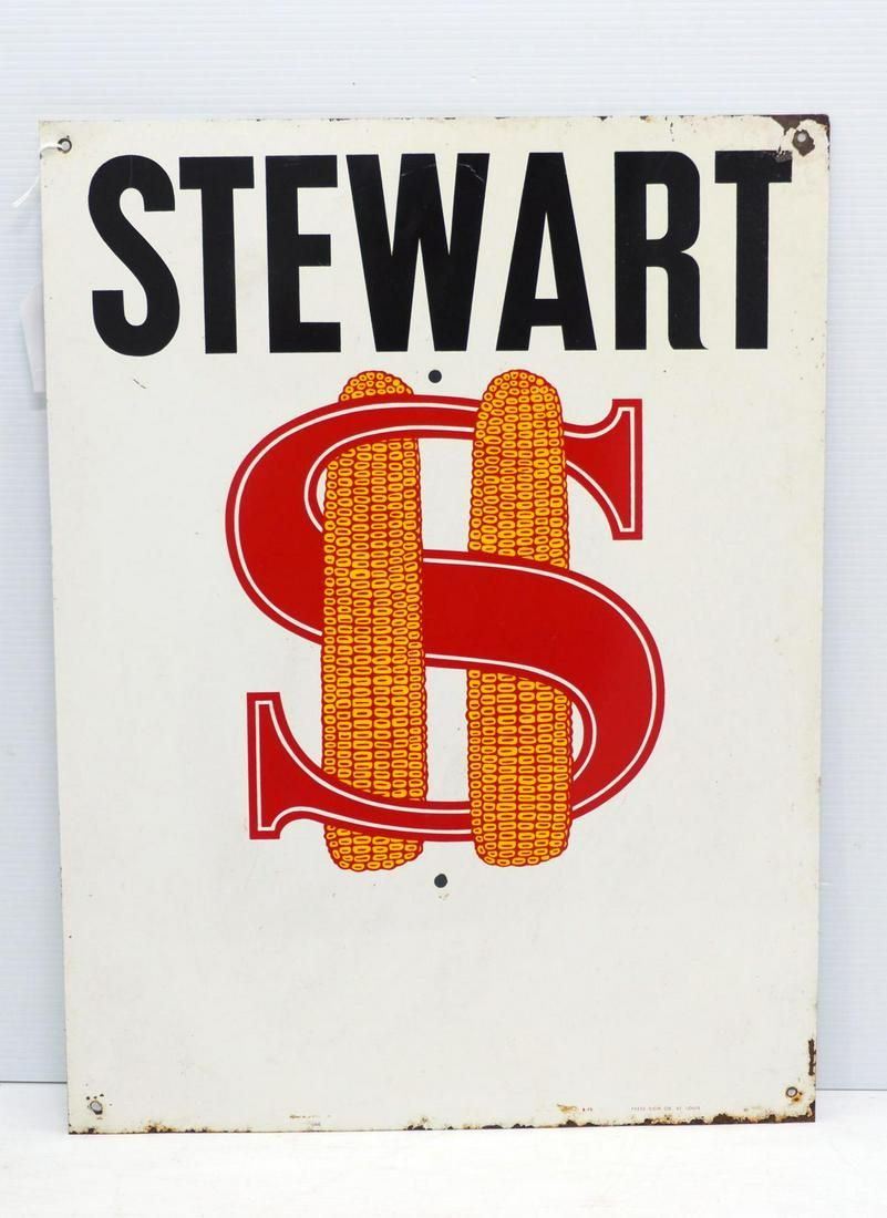 Lot 68: Stewart Seed Corn sign