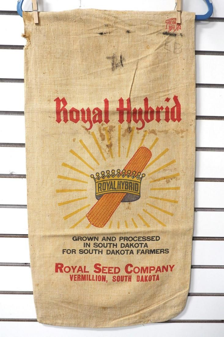 Lot 81: Royal cloth seed corn bag