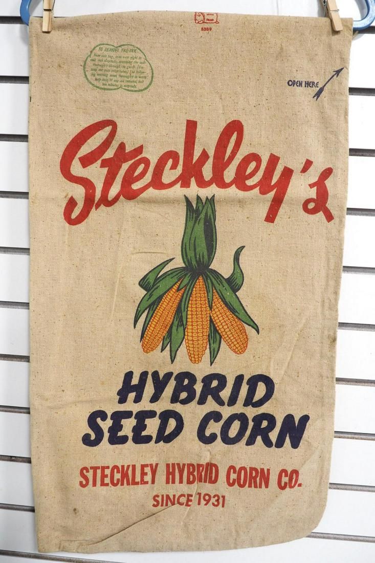 Lot 83: Steckley's Seed Corn cloth bag