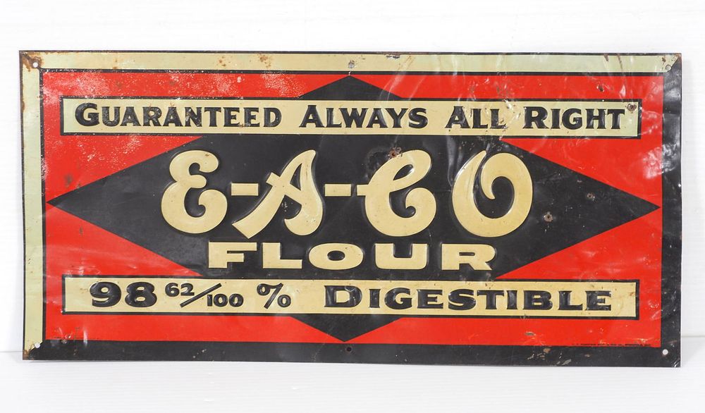 Lot 83A: E-A-C-O Flour sign