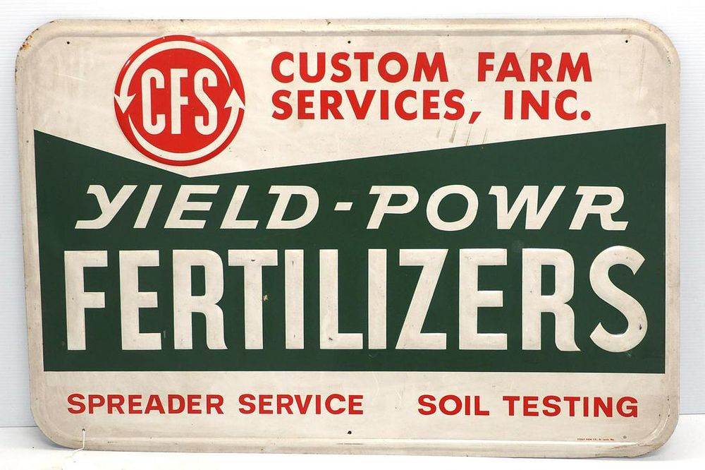 Lot 94: Yield-Power Fertilizers sign
