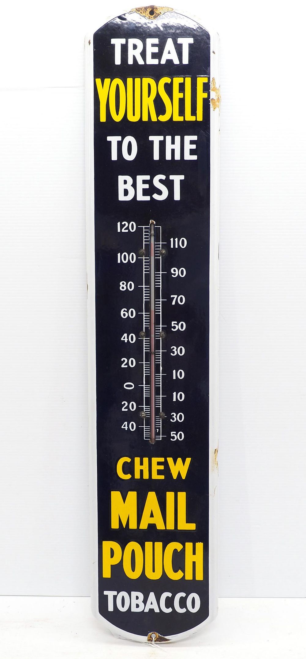 Lot 96: Mail Pouch Tobacco thermometer