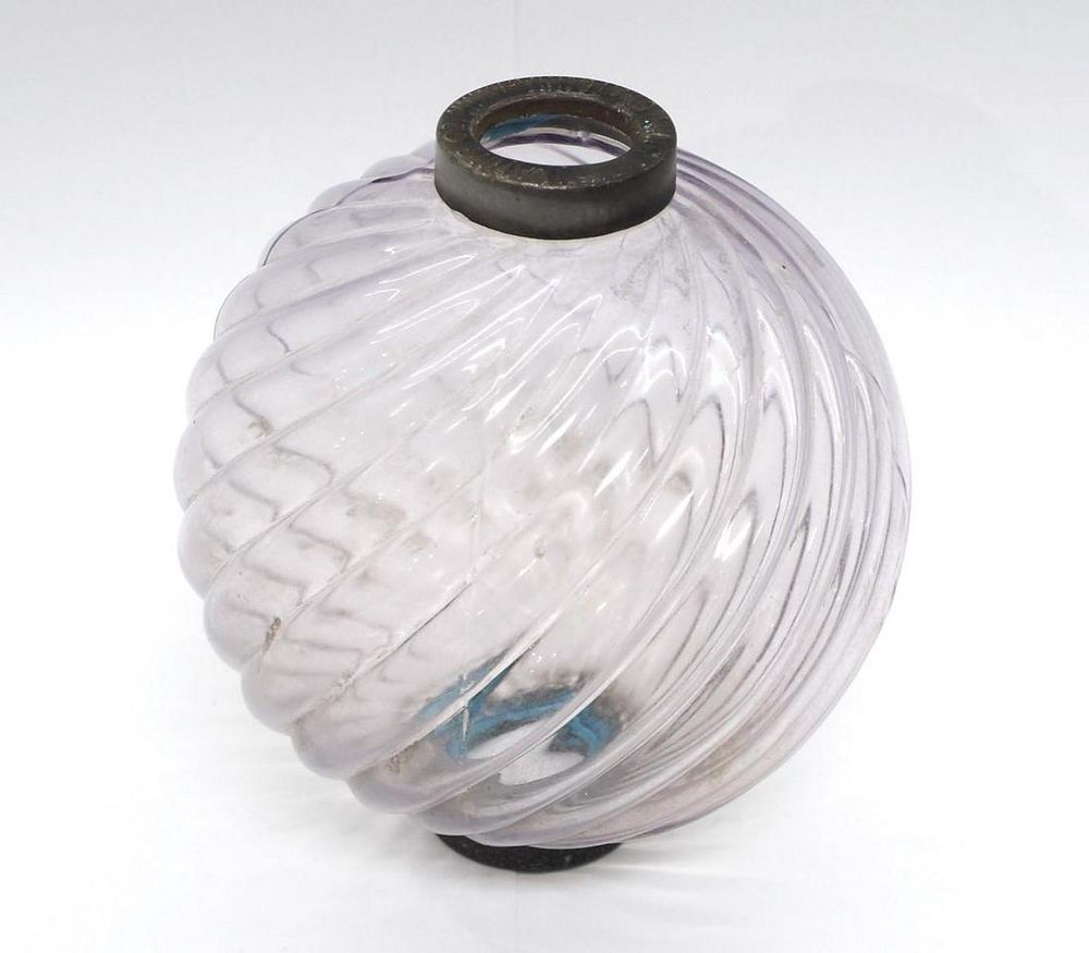 Lot 102: SCA purple swirl lightning rod ball