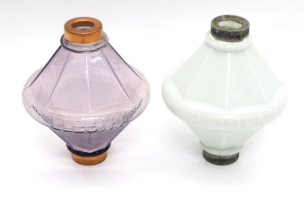 Lot 104: (2) Electra cone embossed lightning rod balls