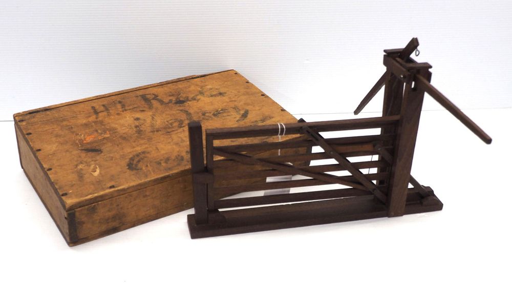 Lot 110: Wooden salesman sample farm gate