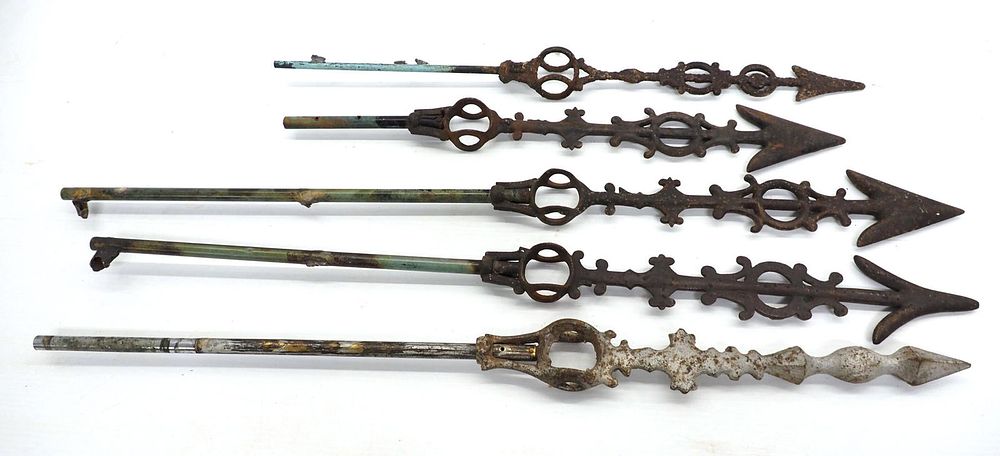 Lot 124: (5) Misc. cast iron weathervane arrows